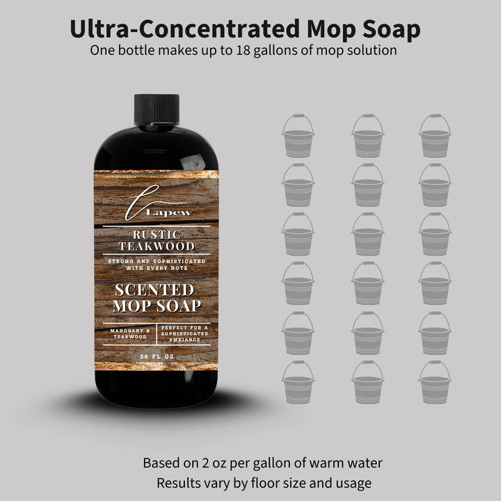 Rustic Teakwood Scented Mop Soap (Mahogany Teakwood)