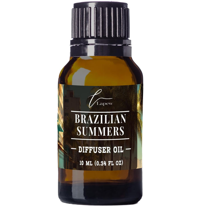 Lapew Brazilian Summers Waterless Diffuser Oil | Brazilian Waves Fragrance Oil for Nebulizer & Cold Air Diffusers | Scented Home Oil | 0.34 fl oz