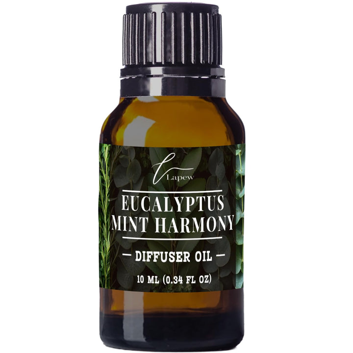 Lapew Eucalyptus Mint Harmony Waterless Diffuser Oil | Fragrance Oil for Nebulizer & Cold Air Diffusers | Scented Home Oil | 0.34 fl oz