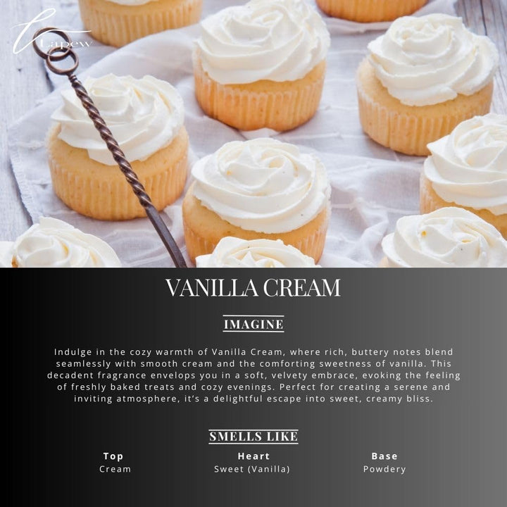 Lapew Vanilla Cream Waterless Diffuser Oil | Fragrance Oil for Nebulizer & Cold Air Diffusers | Scented Home Oil | 0.34 fl oz