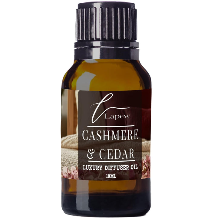 Lapew Cashmere & Cedar Waterless Diffuser Oil | Fragrance Oil for Nebulizer & Cold Air Diffusers | Scented Home Oil | 0.34 fl oz