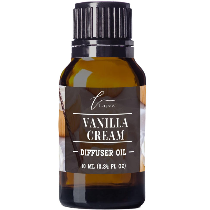 Lapew Vanilla Cream Waterless Diffuser Oil | Fragrance Oil for Nebulizer & Cold Air Diffusers | Scented Home Oil | 0.34 fl oz
