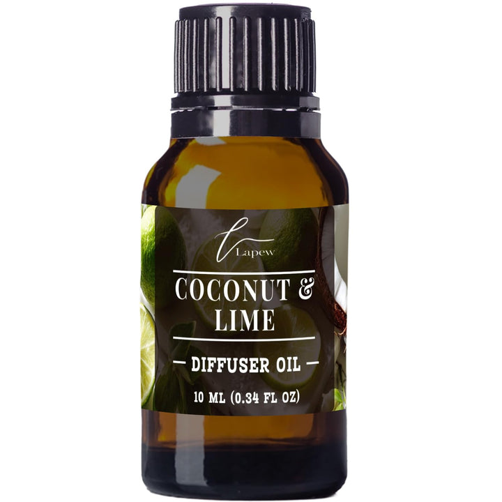 Lapew Coconut & Lime Waterless Diffuser Oil | Fragrance Oil for Nebulizer & Cold Air Diffusers | Scented Home Oil | 0.34 fl oz