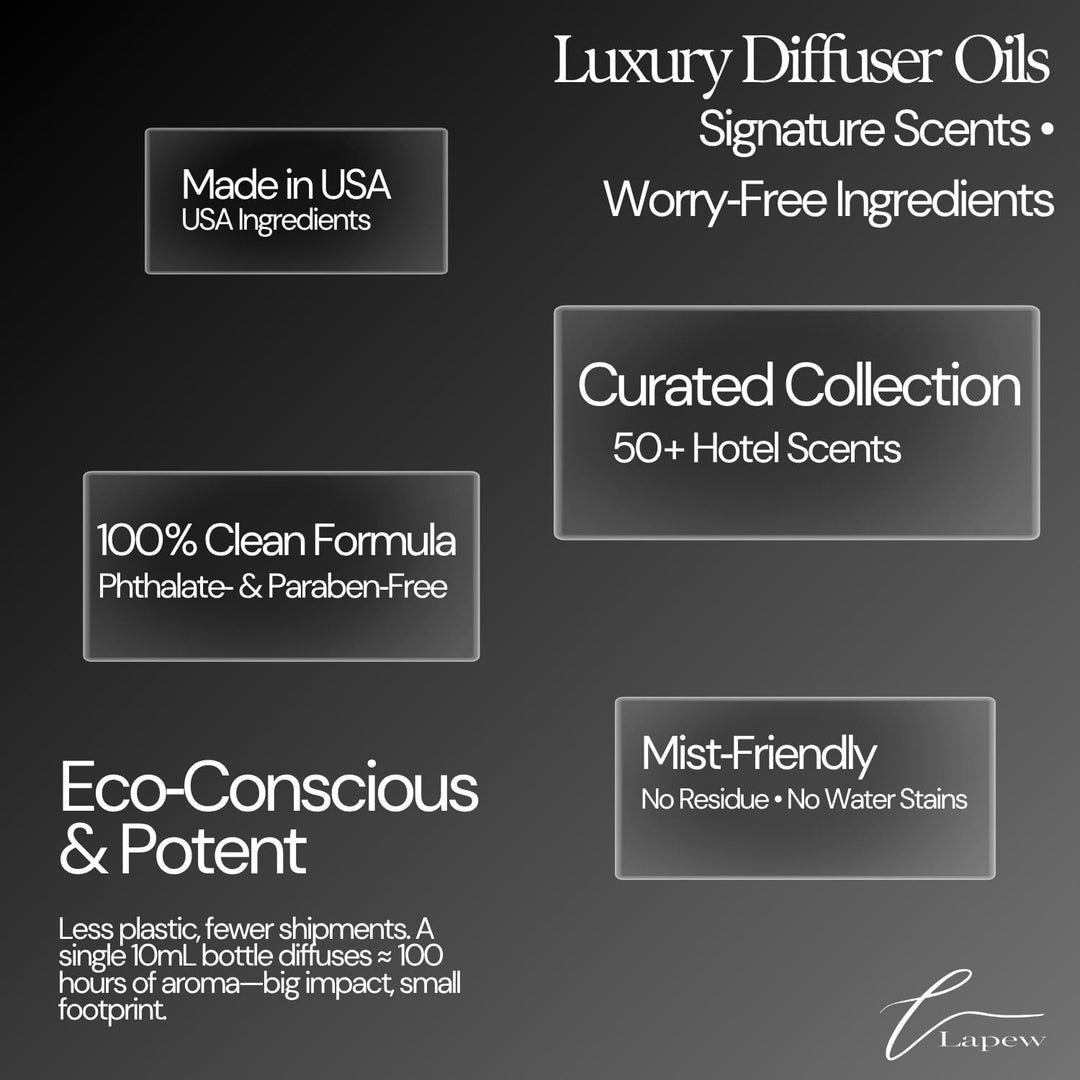 Lapew Santal Waterless Diffuser Oil | Fragrance Oil for Nebulizer & Cold Air Diffusers | Scented Home Oil | 0.34 fl oz