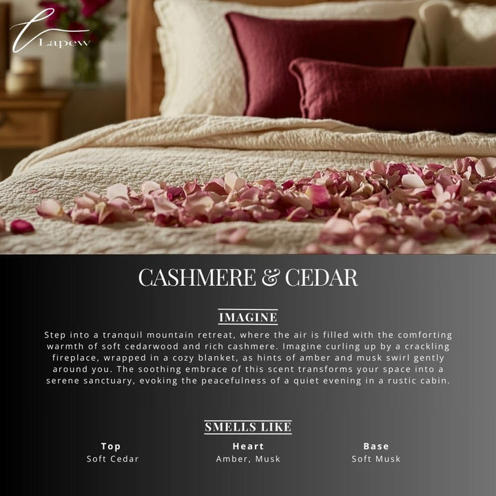 Lapew Cashmere & Cedar Waterless Diffuser Oil | Fragrance Oil for Nebulizer & Cold Air Diffusers | Scented Home Oil | 0.34 fl oz