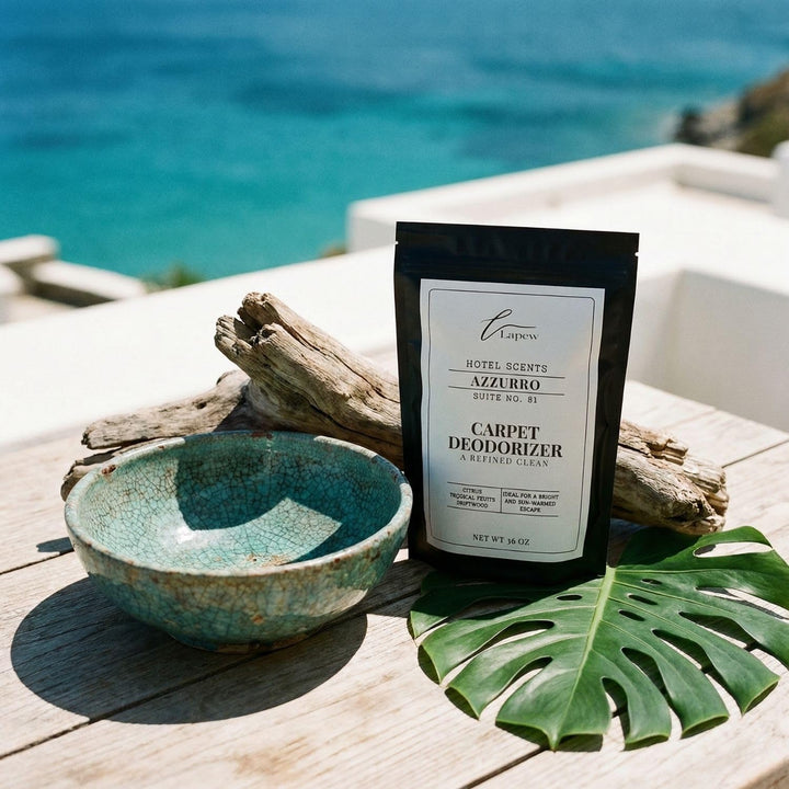 Lapew Hotel Scents Luxury Carpet Deodorizer Powder | Azzurro Suite 81 | Inspired by Capri Blue Volcano | Hotel Scented Carpet Freshener | 36oz