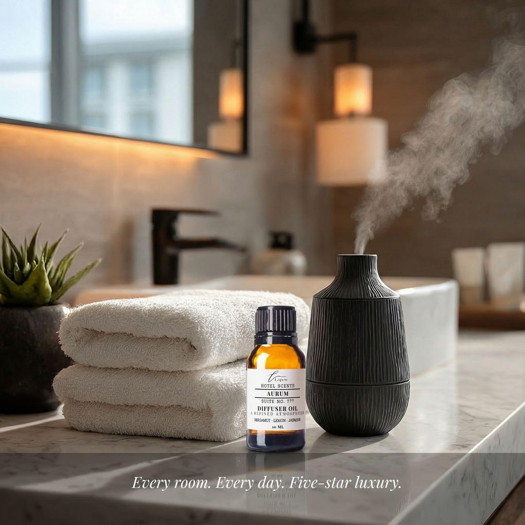 Lapew Hotel Scents Luxury Diffuser Oil | Aurum Suite 777 | Inspired by the W Hotels | Hotel Fragrance Oil for Nebulizer & Waterless Diffuser | 10ml