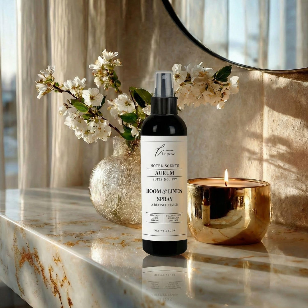 Lapew Hotel Scents Luxury Room Spray | Aurum Suite 777 | Inspired by the Bellagio | Linen Spray Air Freshener & Fabric Spray | 8 fl oz