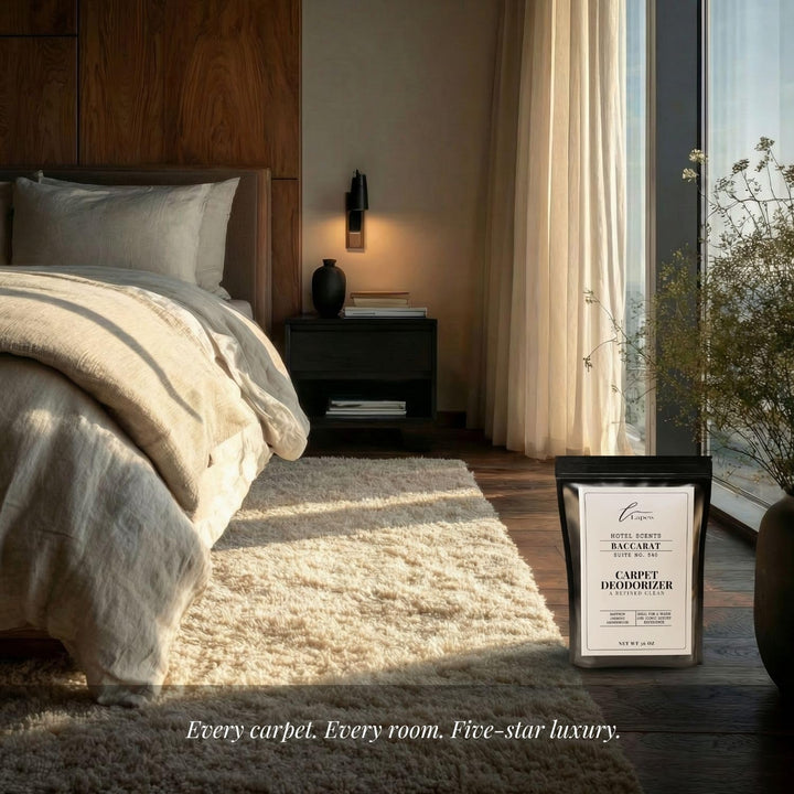 Lapew Hotel Scents Luxury Carpet Deodorizer Powder | Baccarat Suite 540 | Hotel Scented Carpet Freshener | 36oz