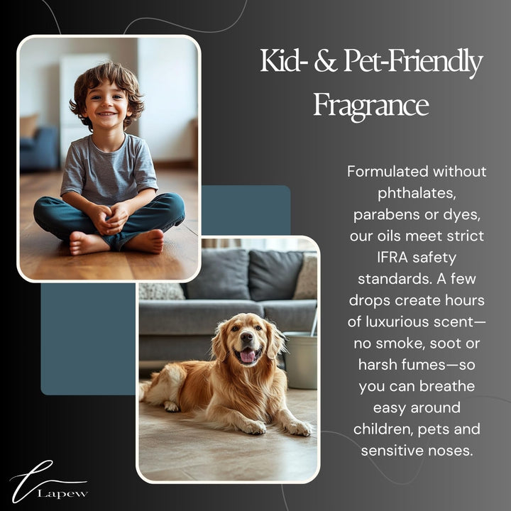 Lapew Cashmere & Cedar Waterless Diffuser Oil | Fragrance Oil for Nebulizer & Cold Air Diffusers | Scented Home Oil | 0.34 fl oz