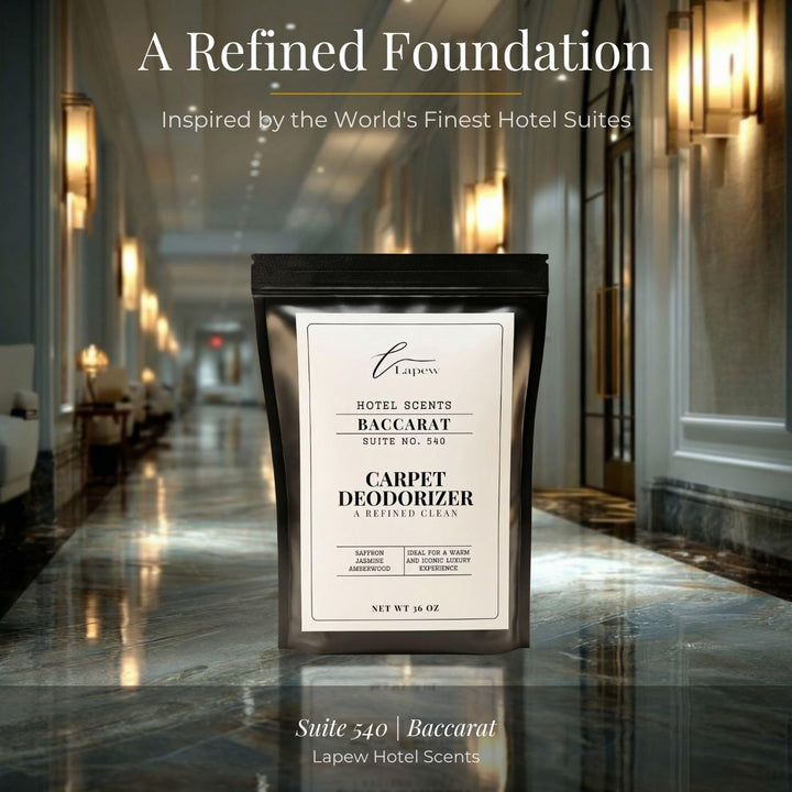 Lapew Hotel Scents Luxury Carpet Deodorizer Powder | Baccarat Suite 540 | Hotel Scented Carpet Freshener | 36oz
