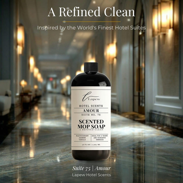 Lapew Hotel Scents Luxury Mop Soap | Amour Suite 75 | Inspired by the Four Seasons Paris | Hotel Scented Floor Cleaner | 36 fl oz