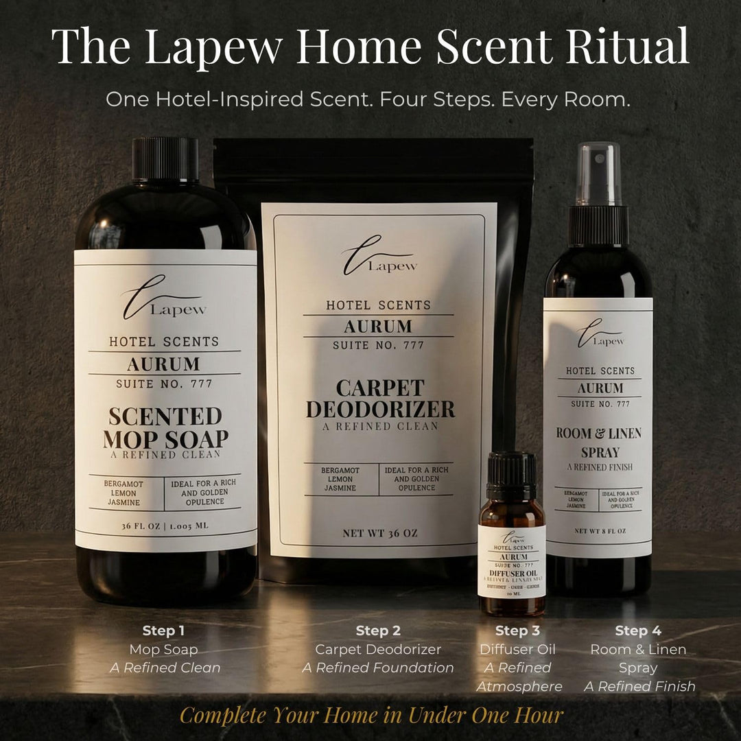 Lapew Hotel Scents Luxury Carpet Deodorizer Powder | Aurum Suite 777 | Inspired by the Bellagio Hotel | Hotel Scented Carpet Freshener | 36oz