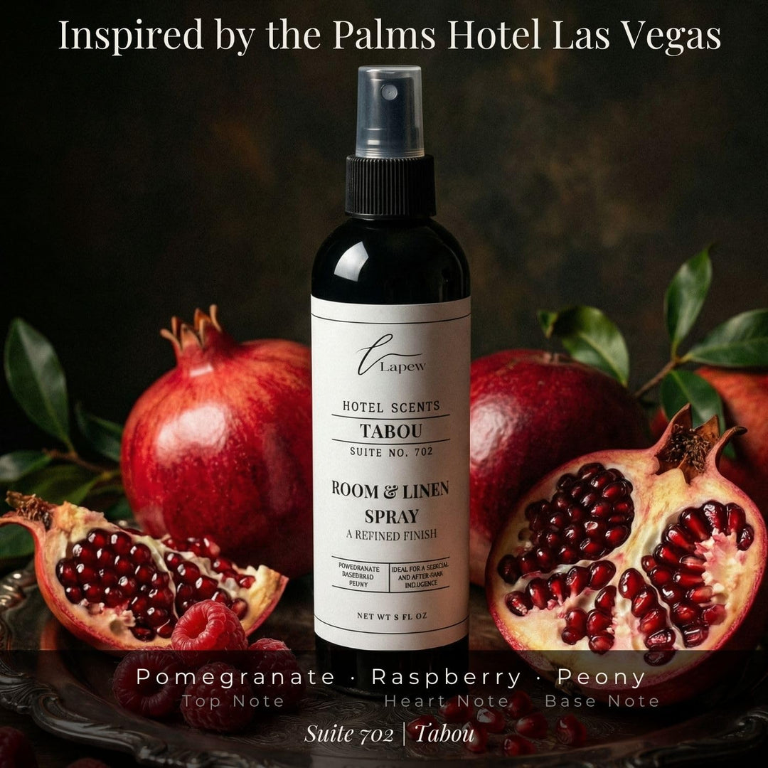 Lapew Hotel Scents Luxury Room Spray | Tabou Suite 702 | Inspired by the Palms | Linen Spray Air Freshener & Fabric Spray | 8 fl oz
