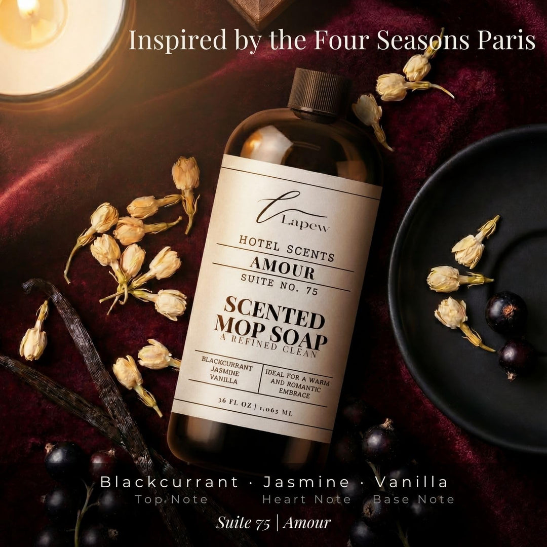 Lapew Hotel Scents Luxury Mop Soap | Amour Suite 75 | Inspired by the Four Seasons Paris | Hotel Scented Floor Cleaner | 36 fl oz