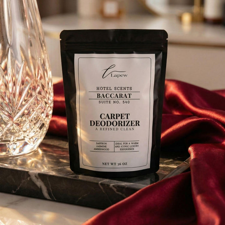 Lapew Hotel Scents Luxury Carpet Deodorizer Powder | Baccarat Suite 540 | Hotel Scented Carpet Freshener | 36oz