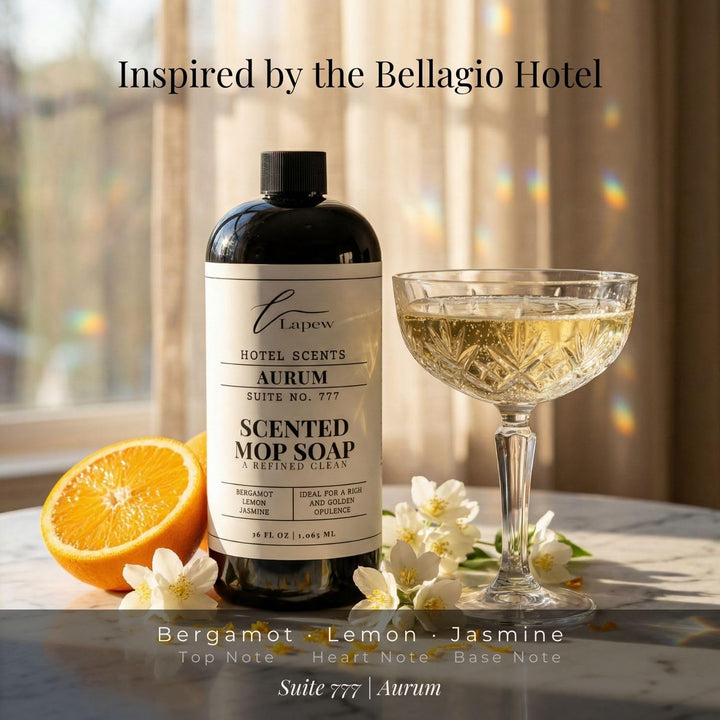 Lapew Hotel Scents Luxury Mop Soap | Aurum Suite 777 | Inspired by the Bellagio Hotel | Hotel Scented Floor Cleaner | 36 fl oz