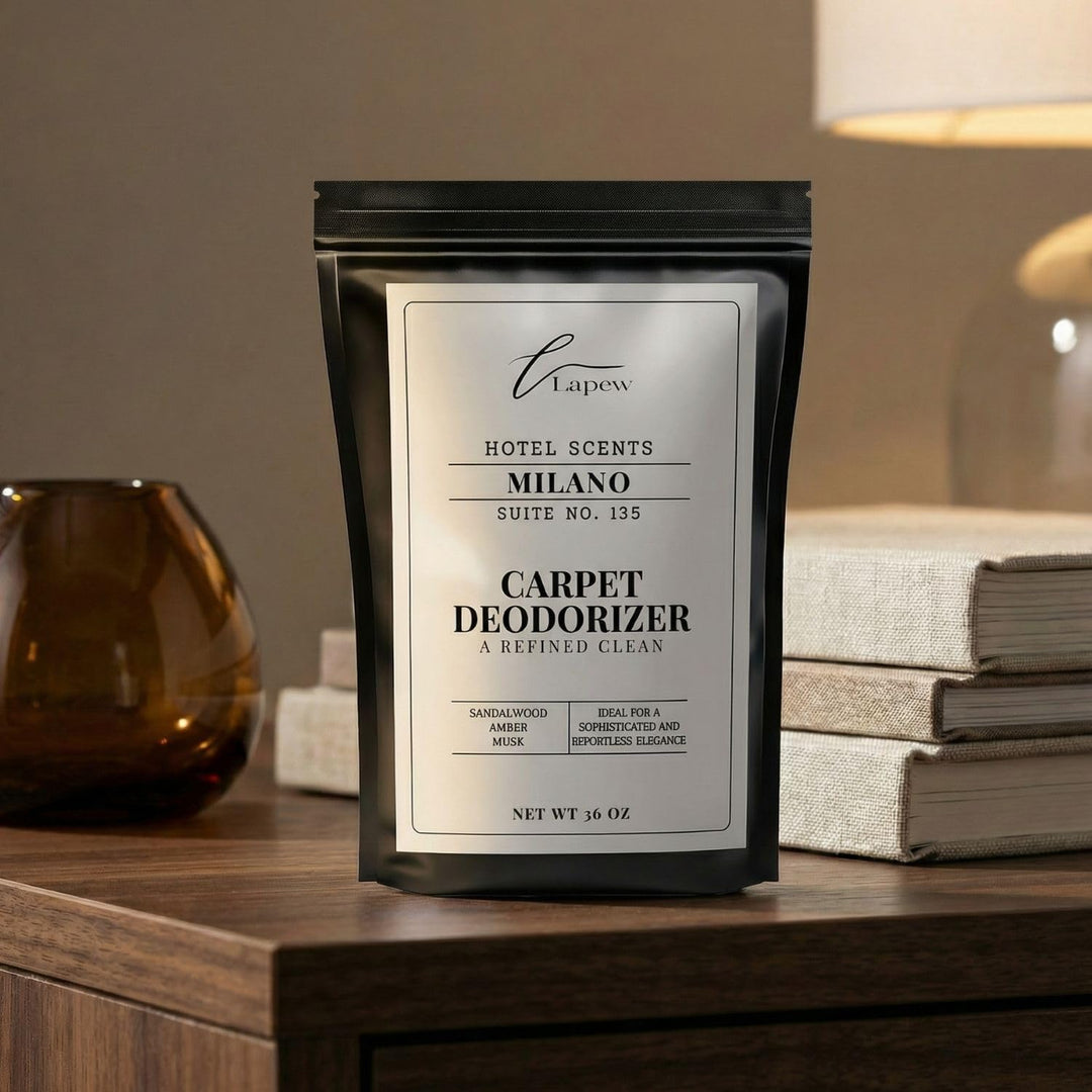 Lapew Hotel Scents Luxury Carpet Deodorizer Powder | Milano Suite 135 | Inspired by the Westin Hotel | Hotel Scented Carpet Freshener | 36oz