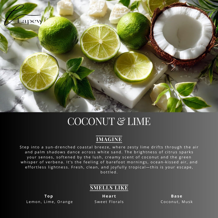 Lapew Coconut & Lime Waterless Diffuser Oil | Fragrance Oil for Nebulizer & Cold Air Diffusers | Scented Home Oil | 0.34 fl oz