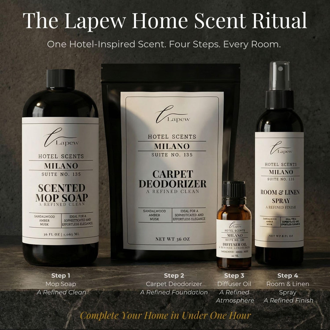Lapew Hotel Scents Luxury Carpet Deodorizer Powder | Milano Suite 135 | Inspired by the Westin Hotel | Hotel Scented Carpet Freshener | 36oz