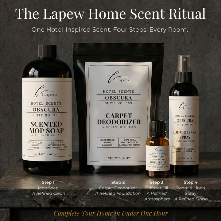 Lapew Hotel Scents Luxury Carpet Deodorizer Powder | Obscura Suite 333 | Inspired by the St. Regis Hotel | Hotel Scented Carpet Freshener | 36oz
