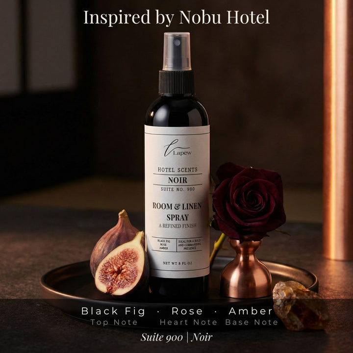 Lapew Hotel Scents Luxury Room Spray | Noir Suite 900 | Inspired by Nobu | Linen Spray Air Freshener & Fabric Spray | 8 fl oz