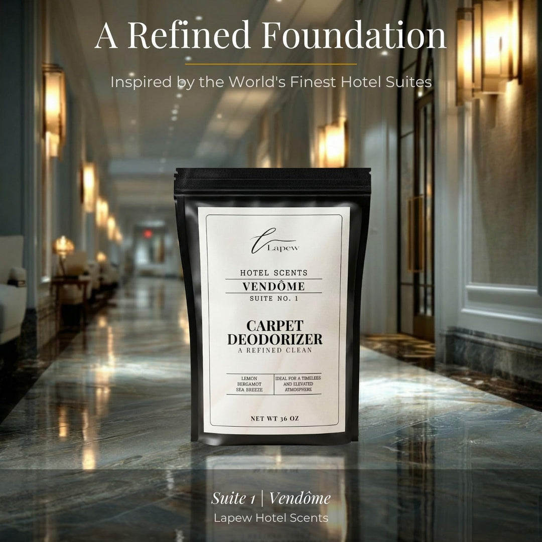 Lapew Hotel Scents Luxury Carpet Deodorizer Powder | Vendôme Suite 1 | Inspired by the Ritz-Carlton | Hotel Scented Carpet Freshener | 36oz
