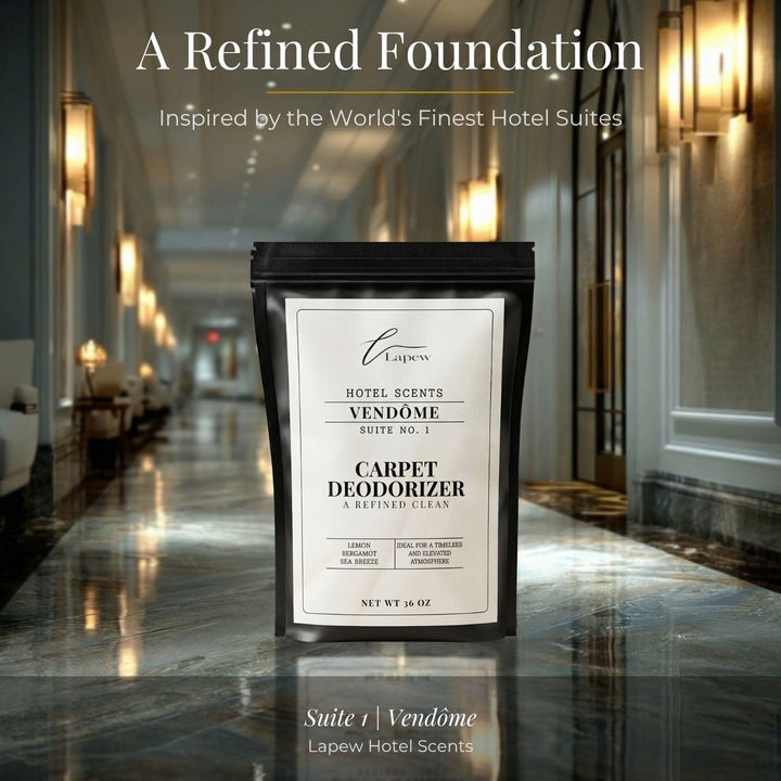 Lapew Hotel Scents Luxury Carpet Deodorizer Powder | Vendôme Suite 1 | Inspired by the Ritz-Carlton | Hotel Scented Carpet Freshener | 36oz