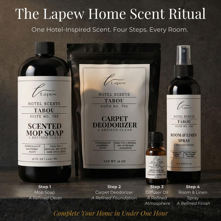 Lapew Hotel Scents Luxury Carpet Deodorizer Powder | Tabou Suite 702 | Inspired by the Palms Hotel Las Vegas | Hotel Scented Carpet Freshener | 36oz