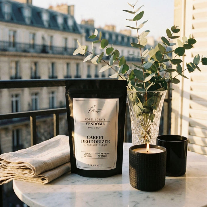 Lapew Hotel Scents Luxury Carpet Deodorizer Powder | Vendôme Suite 1 | Inspired by the Ritz-Carlton | Hotel Scented Carpet Freshener | 36oz