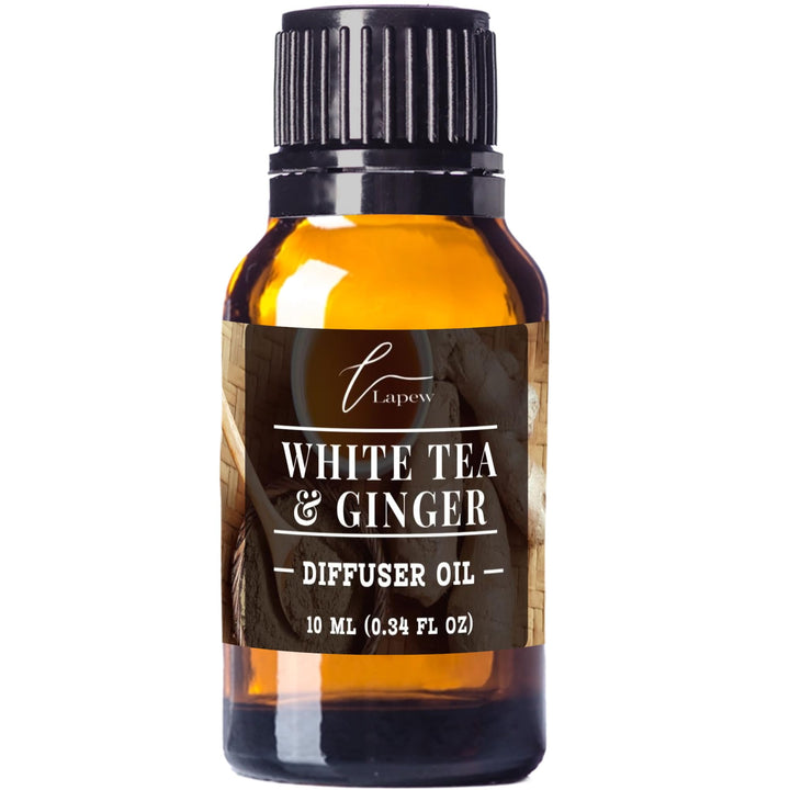 Lapew White Tea & Ginger Waterless Diffuser Oil | Fragrance Oil for Nebulizer & Cold Air Diffusers | Scented Home Oil | 0.34 fl oz