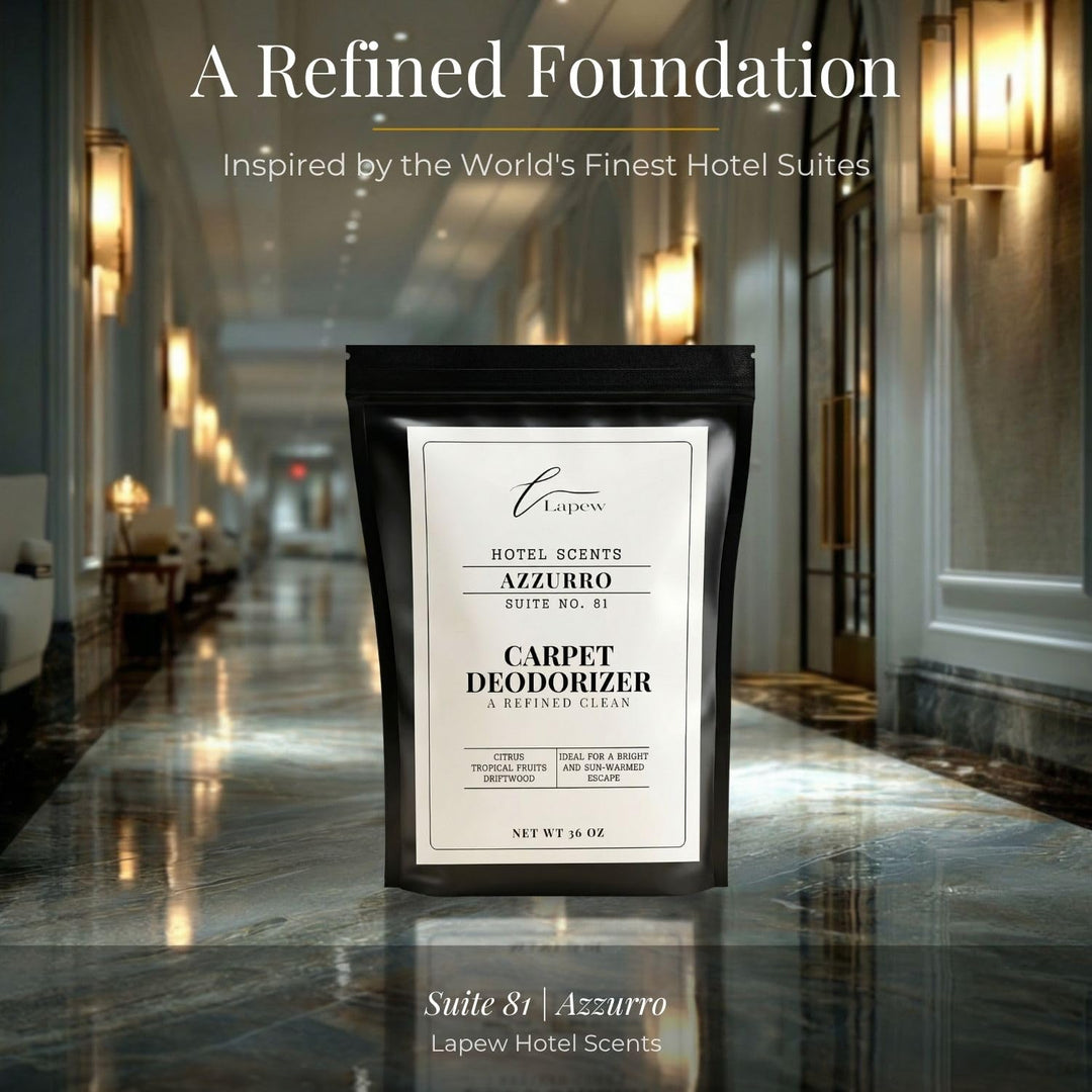 Lapew Hotel Scents Luxury Carpet Deodorizer Powder | Azzurro Suite 81 | Inspired by Capri Blue Volcano | Hotel Scented Carpet Freshener | 36oz