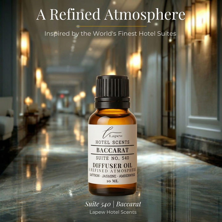 Lapew Hotel Scents Luxury Diffuser Oil | Baccarat Suite 540 | Hotel Fragrance Oil for Nebulizer & Waterless Diffuser | 10ml