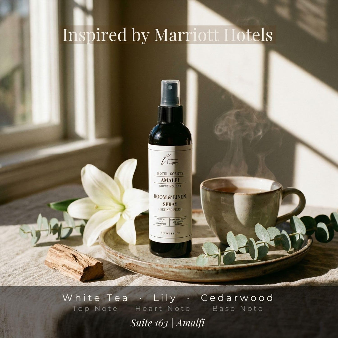 Lapew Hotel Scents Luxury Room Spray | Amalfi Suite 163 | Inspired by the Marriott | Linen Spray Air Freshener & Fabric Spray | 8 fl oz