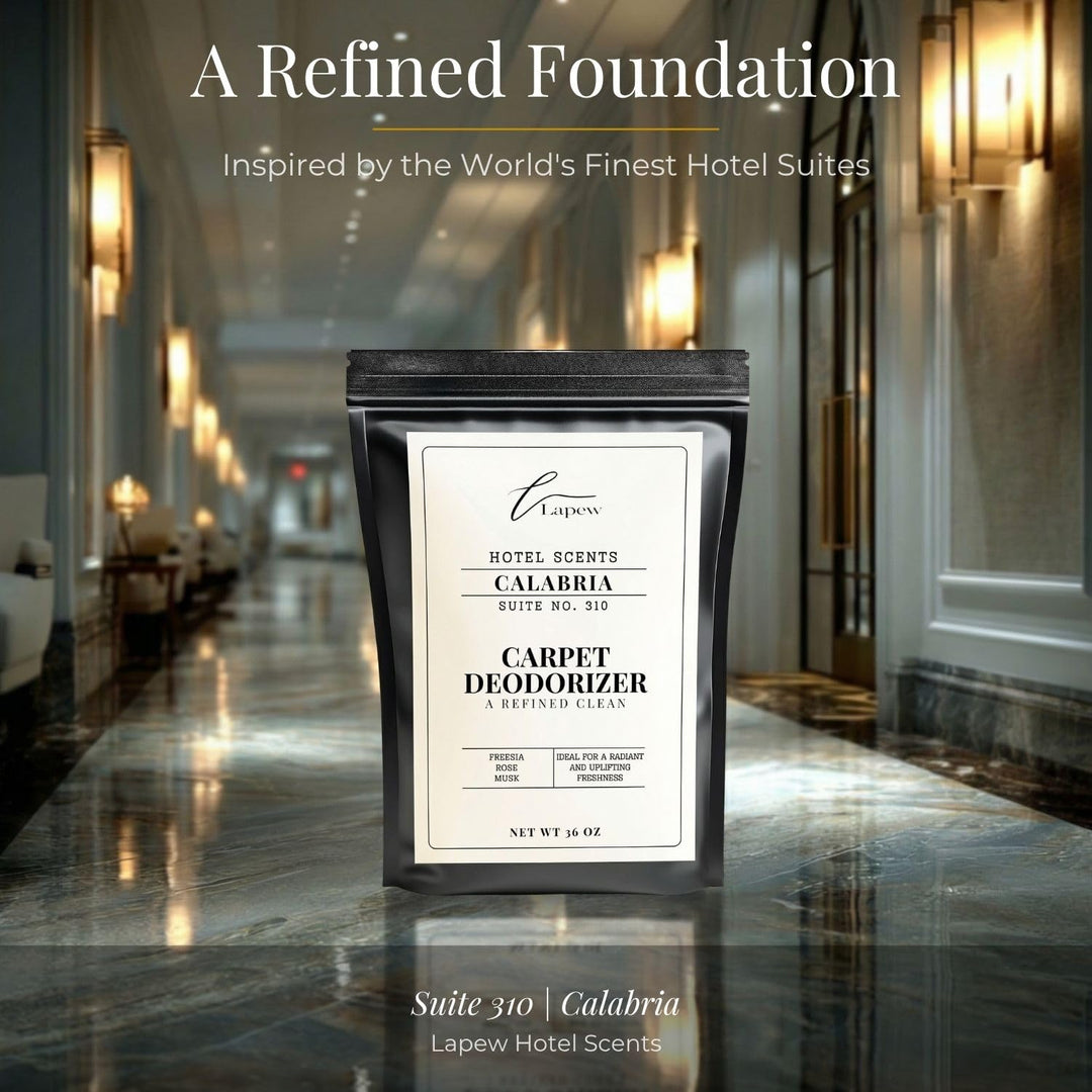 Lapew Hotel Scents Luxury Carpet Deodorizer Powder | Calabria Suite 310 | Inspired by W Hotels | Hotel Scented Carpet Freshener | 36oz