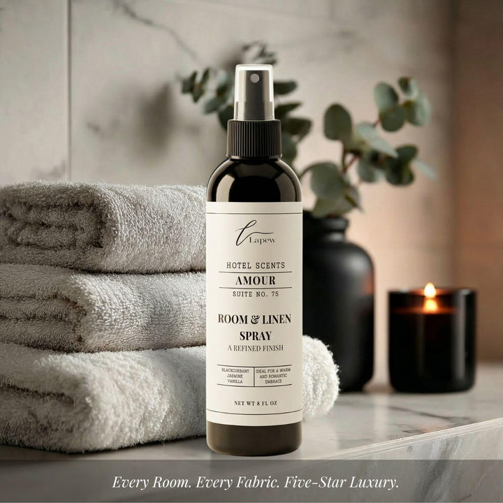 Lapew Hotel Scents Luxury Room Spray | Amour Suite 75 | Inspired by the Four Seasons | Linen Spray Air Freshener & Fabric Spray | 8 fl oz
