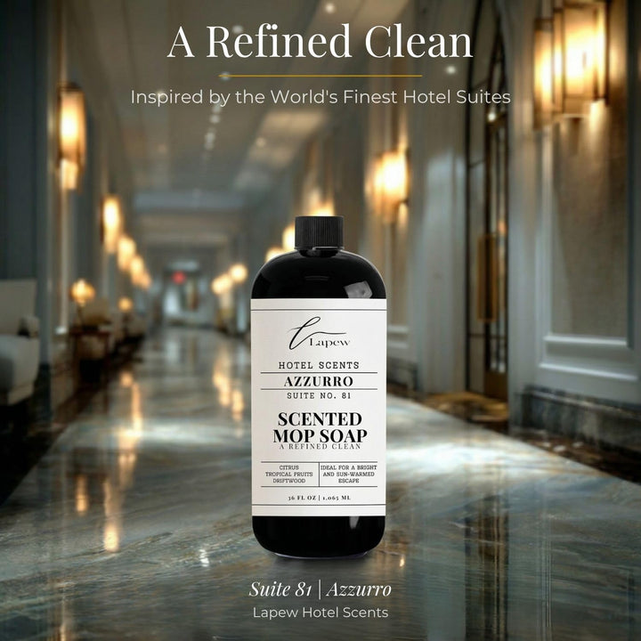 Lapew Hotel Scents Luxury Mop Soap | Azzurro Suite 81 | Inspired by Capri Blue Volcano | Hotel Scented Floor Cleaner | 36 fl oz
