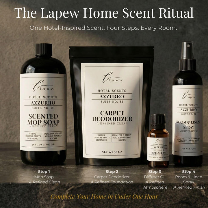 Lapew Hotel Scents Luxury Mop Soap | Azzurro Suite 81 | Inspired by Capri Blue Volcano | Hotel Scented Floor Cleaner | 36 fl oz