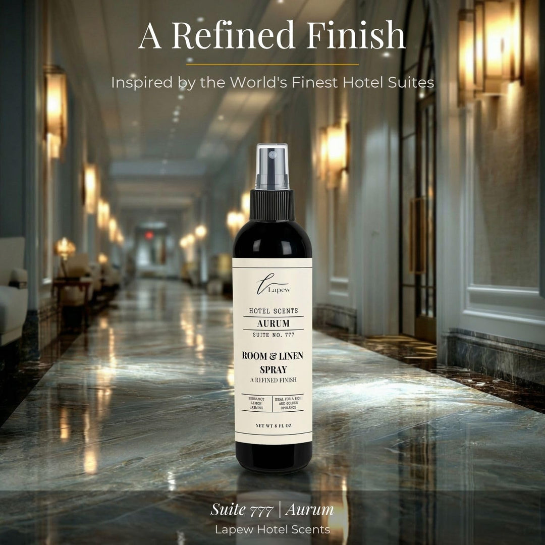 Lapew Hotel Scents Luxury Room Spray | Aurum Suite 777 | Inspired by the Bellagio | Linen Spray Air Freshener & Fabric Spray | 8 fl oz
