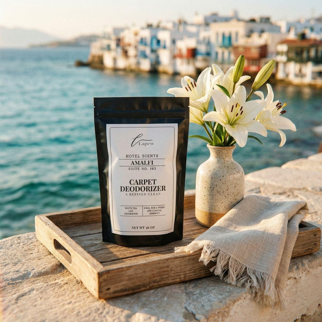 Lapew Hotel Scents Luxury Carpet Deodorizer Powder | Amalfi Suite 363 | Inspired by Marriott Hotels | Hotel Scented Carpet Freshener | 36oz