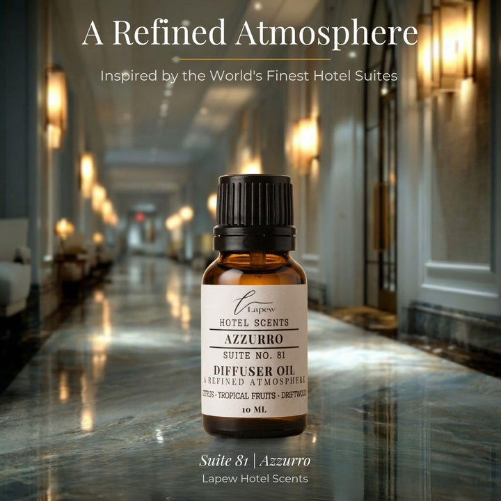 Lapew Hotel Scents Luxury Diffuser Oil | Azzurro Suite 81 | Inspired by Capri Blue Volcano | Hotel Fragrance Oil for Nebulizer & Waterless Diffuser | 10ml