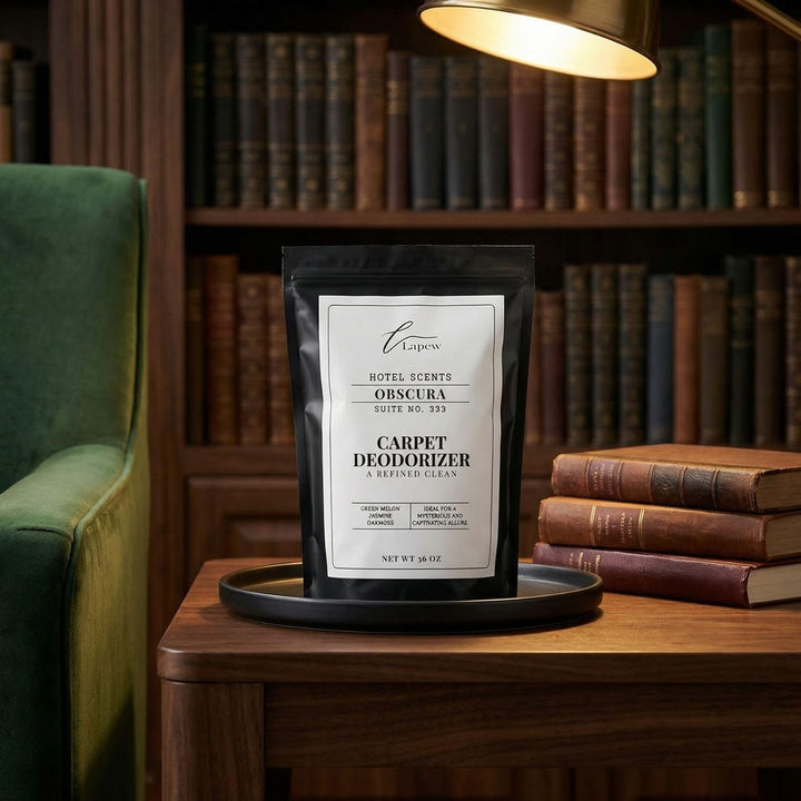 Lapew Hotel Scents Luxury Carpet Deodorizer Powder | Obscura Suite 333 | Inspired by the St. Regis Hotel | Hotel Scented Carpet Freshener | 36oz