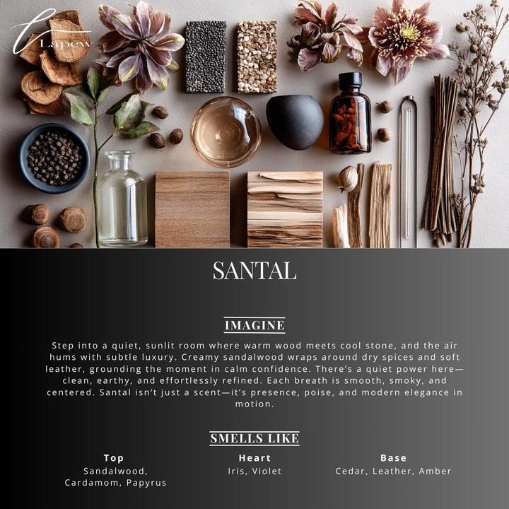 Lapew Santal Waterless Diffuser Oil | Fragrance Oil for Nebulizer & Cold Air Diffusers | Scented Home Oil | 0.34 fl oz