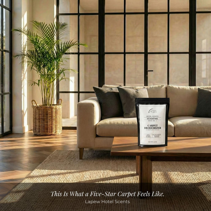 Lapew Hotel Scents Luxury Carpet Deodorizer Powder | Vendôme Suite 1 | Inspired by the Ritz-Carlton | Hotel Scented Carpet Freshener | 36oz