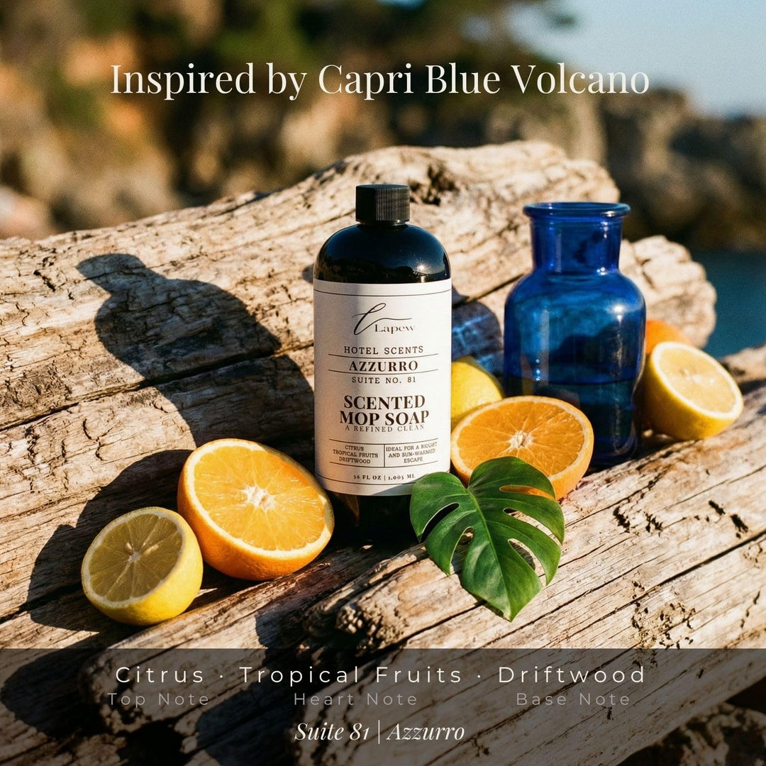 Lapew Hotel Scents Luxury Mop Soap | Azzurro Suite 81 | Inspired by Capri Blue Volcano | Hotel Scented Floor Cleaner | 36 fl oz